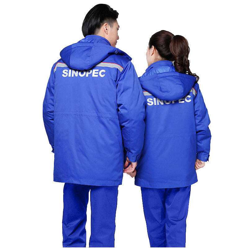 深藍色棉服定制