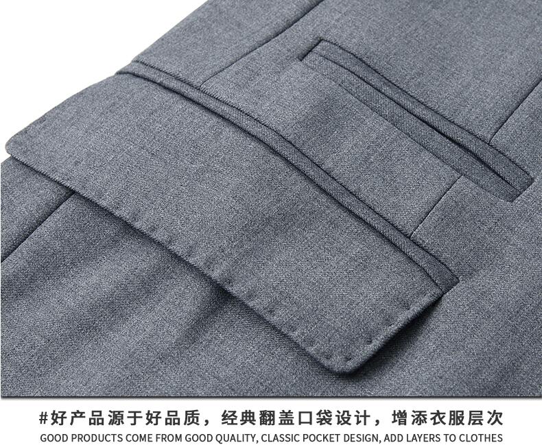 女士灰色一粒扣羊毛面料工服定做