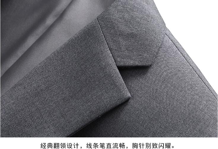 酒店經(jīng)理男士兩粒扣灰色工服定做領(lǐng)型細節(jié)圖