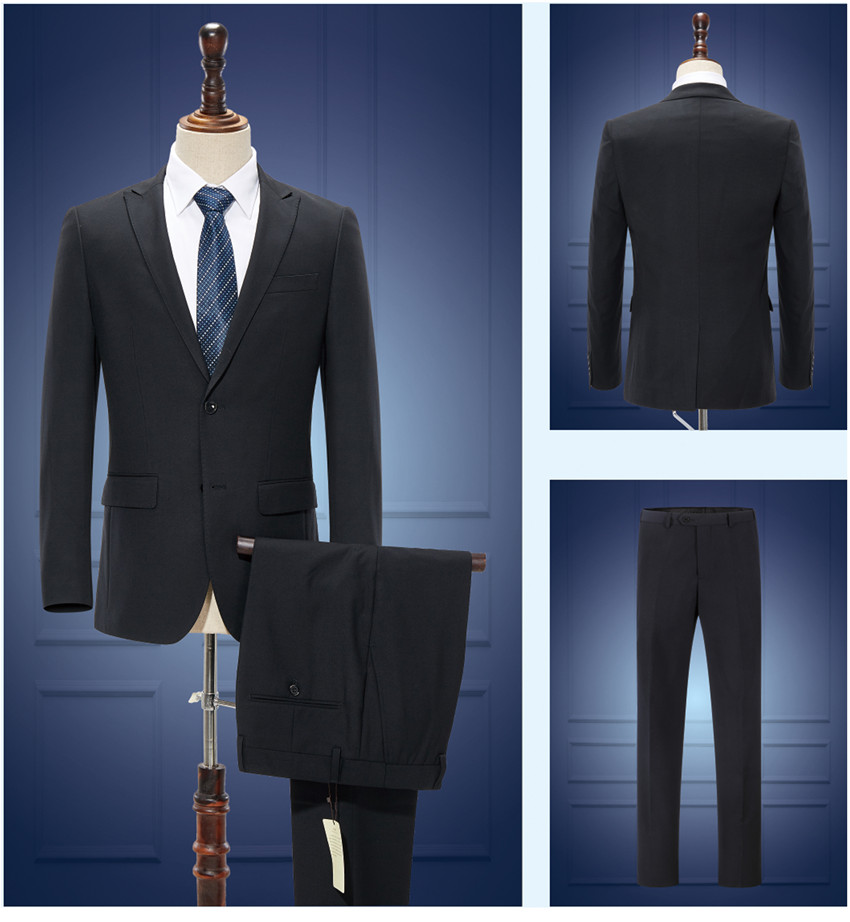黑色經(jīng)理職業(yè)裝套裝定做款式圖