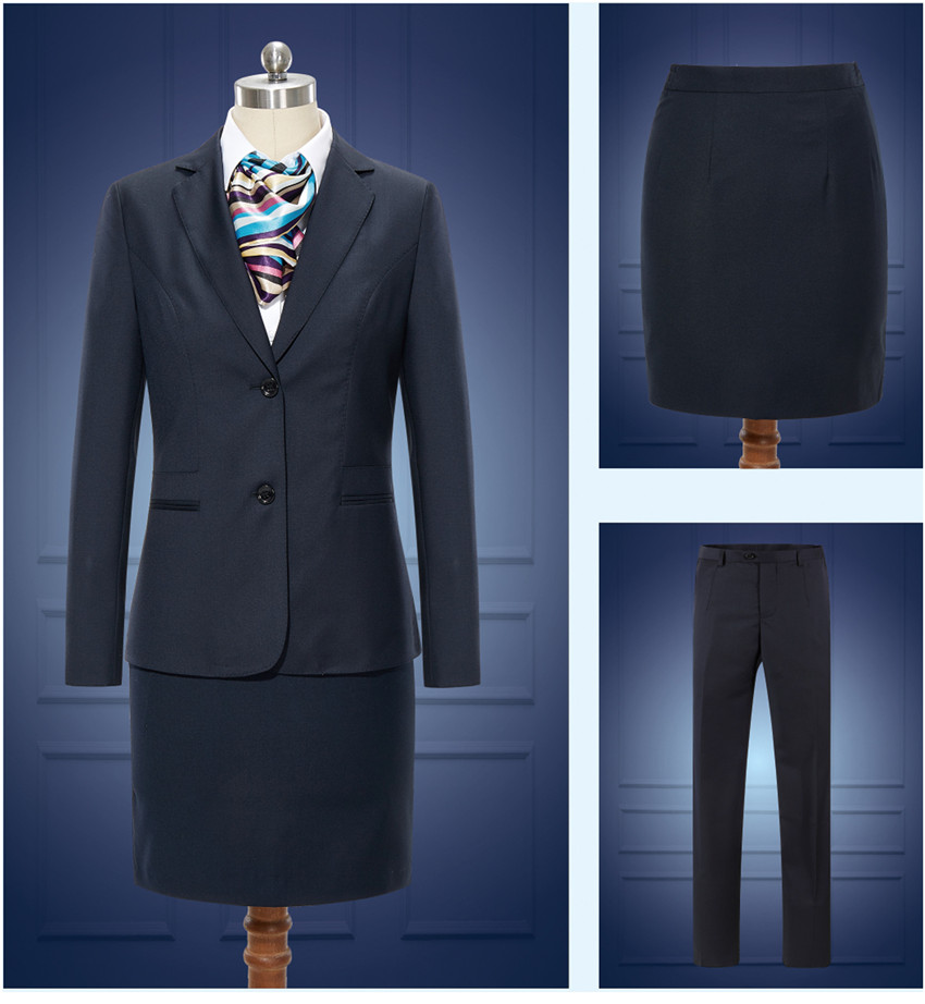 兩粒扣公司職員職業裝定做款式圖