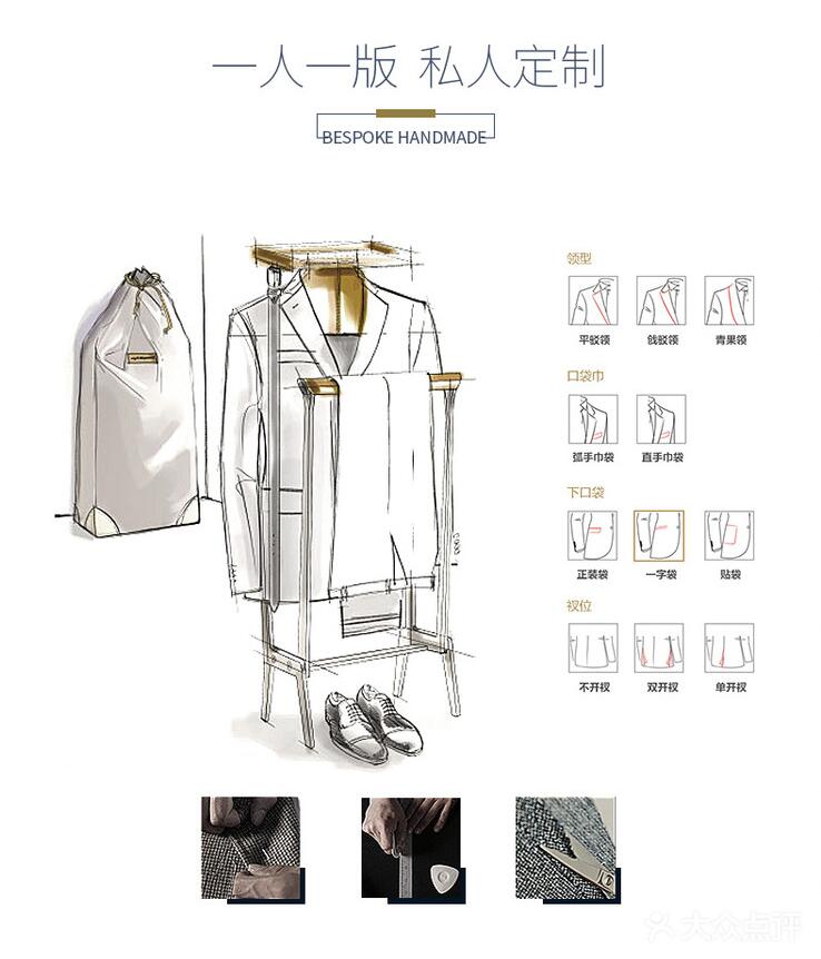 條紋藍色商務職業西服定制版型選擇