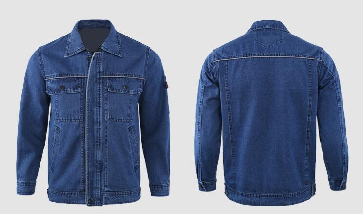 美式牛仔工作服定制  拉鏈裝